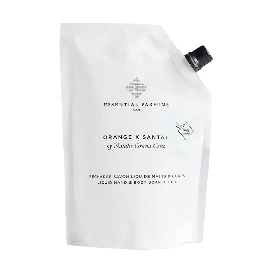 Парфумоване рідке мило для рук та тіла Essential Parfums Orange X Santal Body and Hand Soap унісекс, 500 мл (дойпак)